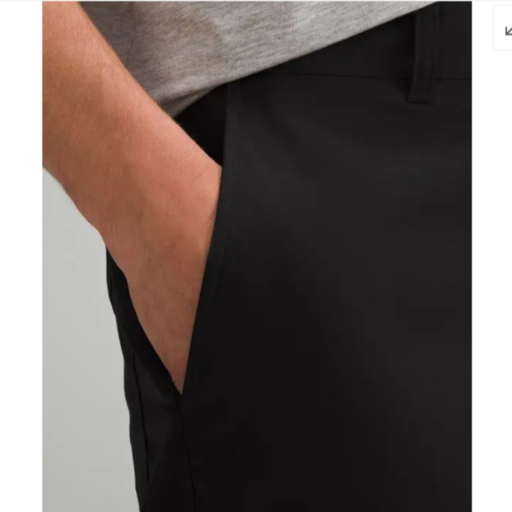 Lululemon Relaxed-Tapered Twill Trousers Black Men's Size 33 - Picture 6 of 16
